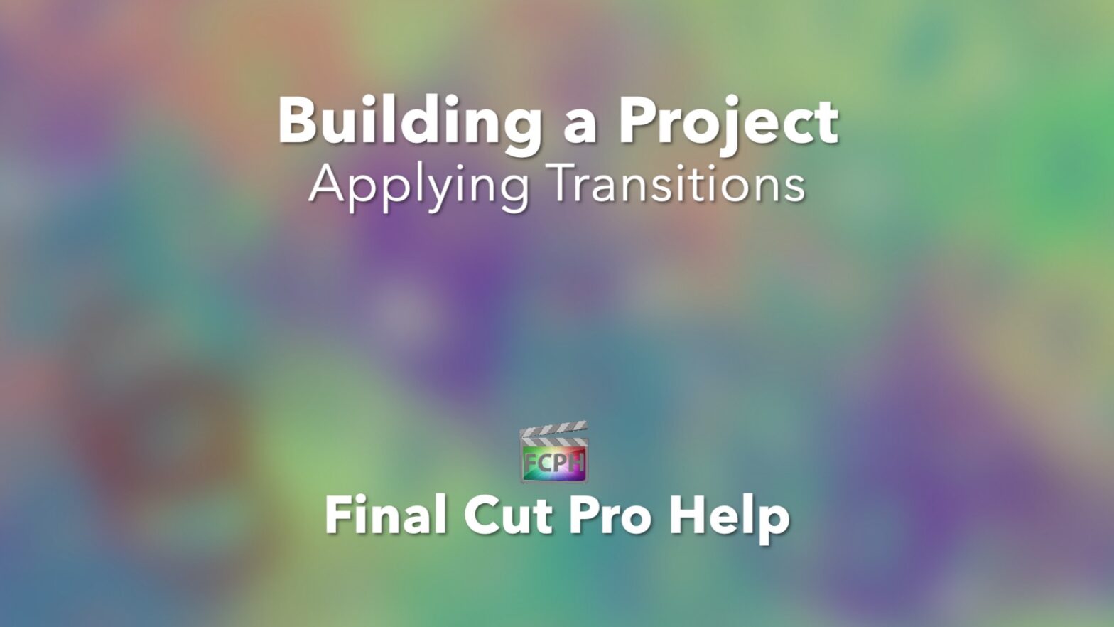 Building a Project Applying Transitions