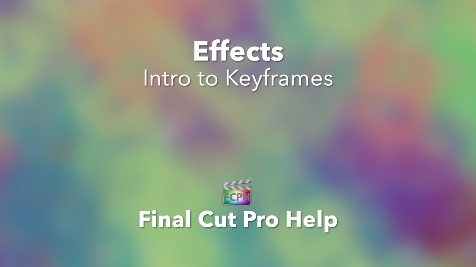 Effects Intro to Keyframes