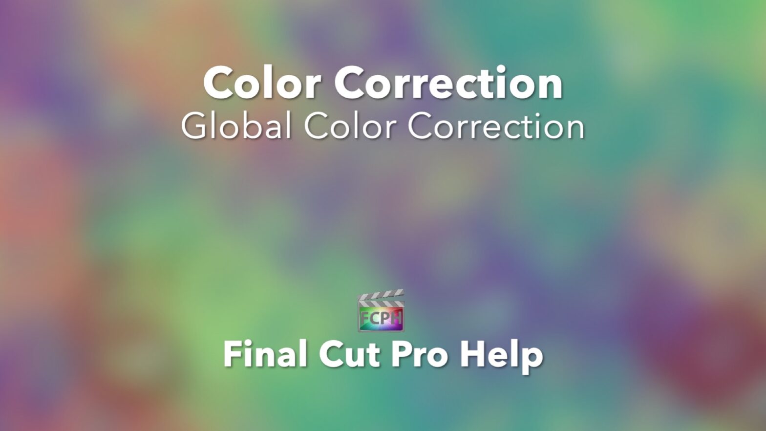 Color Correction Global Color Correction